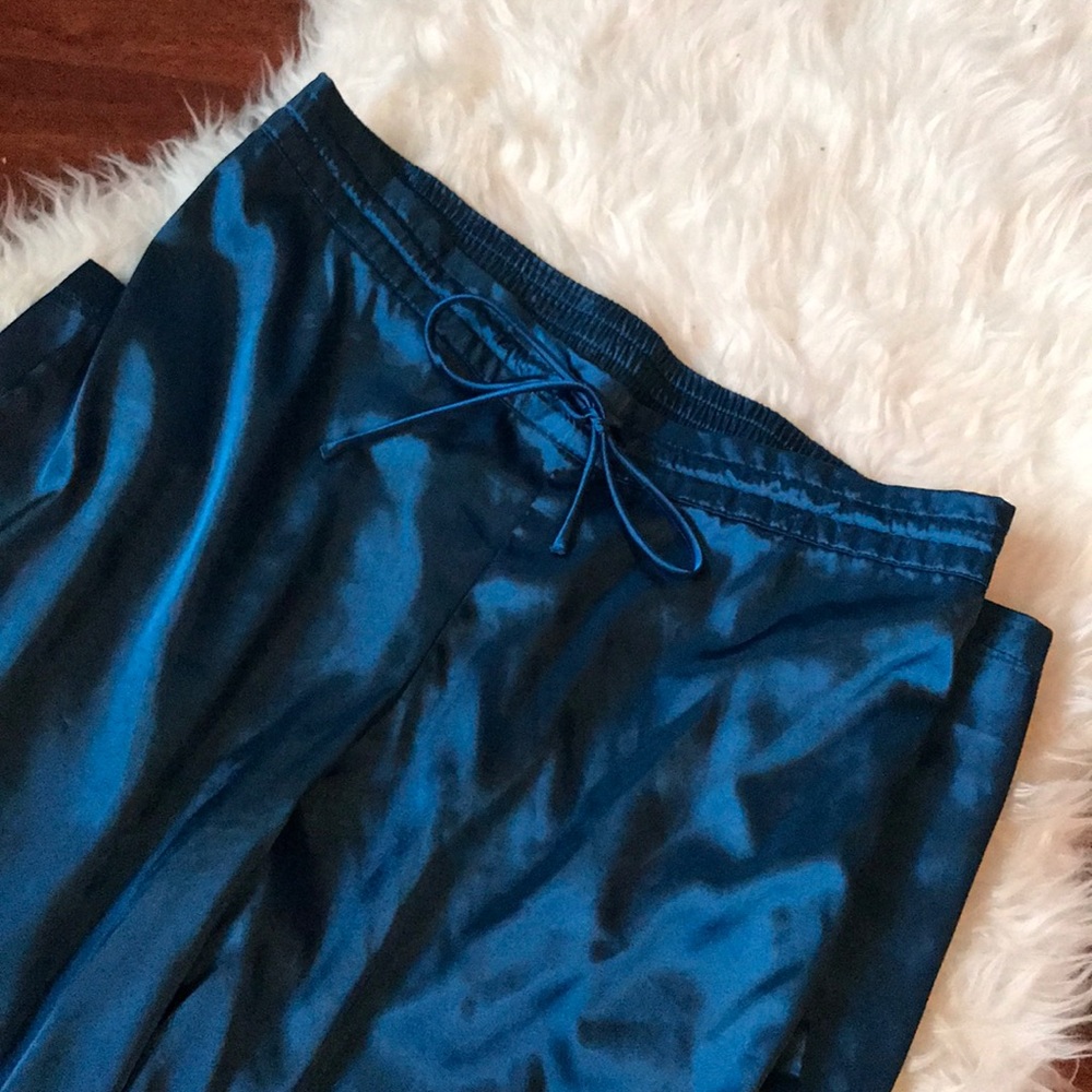 Silky royal blue pajama pants